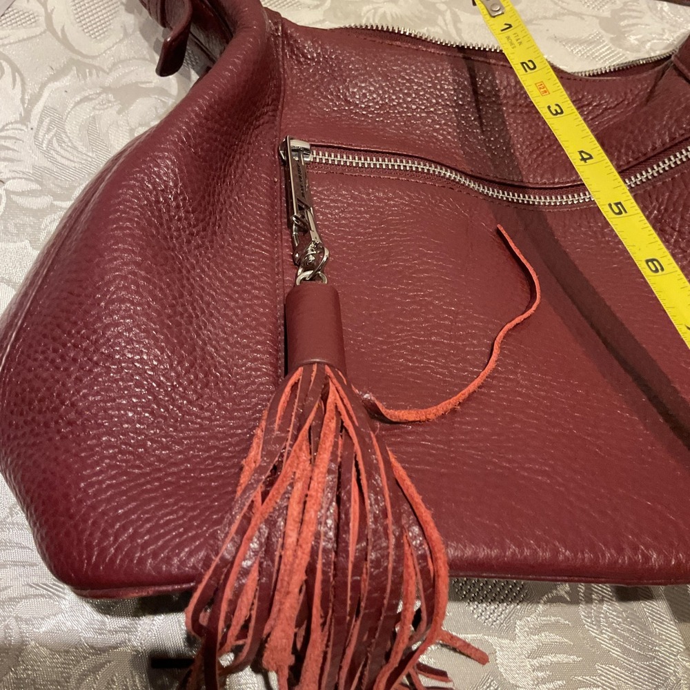Atelier Noir Rudsak Hobo Bag Womens OS Burgundy Good Pebbled Leather Tassel